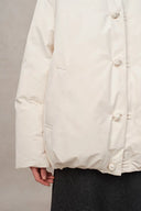 Adrija Water-Repellent Convertible Duck Down Puffer Coat in Lightweight High Density Fabric Mathhew POM CCTV