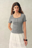 Mia Short Sleeve Knit Cardigan