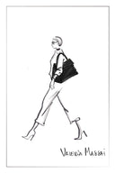 Rialto Double Flap Handbag in Calfskin Leather