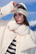 Adrija Water-Repellent Convertible Duck Down Puffer Coat in Lightweight High Density Fabric Mathhew POM CCTV