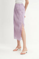 Xyla Midi Skirt in Pleated Lace