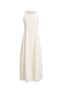 Lina Easy Care Bubble Hem Sleeveless Dress in Structured Lightweight Fabric