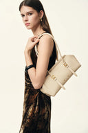 Monti East West Shoulder Bag in Oiled Waxed Top Grain Leather