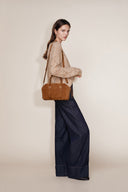 Monti Small Boston Bag in Top Grain Cowhide Suede