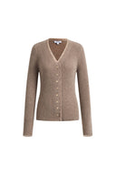 Liora Fringe Button-Front Cardigan in Cashmere Knit