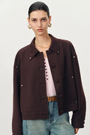Brianna Hand Sewn Buttonholes Jacket in Merino Wool
