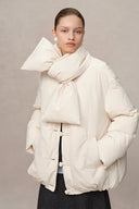 Adrija Water-Repellent Convertible Duck Down Puffer Coat in Lightweight High Density Fabric Mathhew POM CCTV