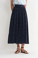 Nora Polka Dot Skirt in Linen Blend