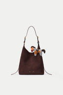 Phillipa Knit Gingham Flower Eye Pony Bag Charm