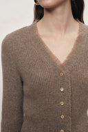 Liora Fringe Button-Front Cardigan in Cashmere Knit