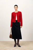 Scarlett Rhinestone Cardigan in Wool Alpaca Knit