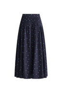 Nora Polka Dot Skirt in Linen Blend Ma3