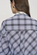 Lia Plaid Layered look Shirt and Shorts Set in Bubble cotton