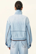 Luna Lantern Sleeve Jacket and Jeans Matching Set in Cotton Denim