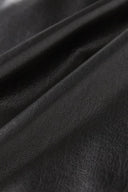 Leona Pleated Slit Skirt in Vegan Leather
