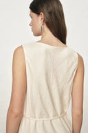 Phoebe Sleeveless Cowl Neck Dress in Crinkle Acetate