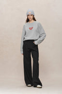 Luna Zodiac Long Sleeve Sweatshirt in Cotton Knit_1