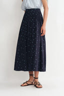 Nora Polka Dot Skirt in Linen Blend Ma3