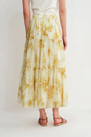 Emery Velvet Maxi Skirt in Burnout Silk Georgette