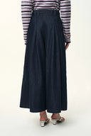 Solene Utility Style Fitted Denim Jacket and Jeans Matching Set in Hemp-Blend Denim