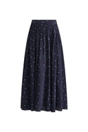 Nora Polka Dot Skirt in Linen Blend Ma3