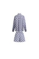 Lia Plaid Layered look Shirt and Shorts Set in Bubble cotton
