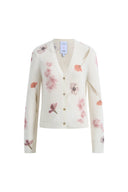 Yuffie Flora Knit Cardigan in Merino-Alpaca with Lyocell