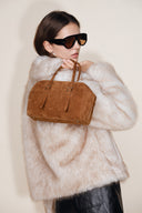 Monti Small Boston Bag in Top Grain Cowhide Suede