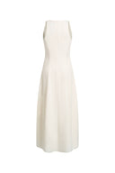 Lina Easy Care Bubble Hem Sleeveless Dress in Structured Lightweight Fabric
