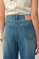 Echoes Hand-painted Paisley Jeans in Cotton Denim
