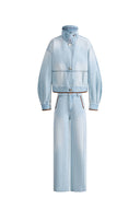 Luna Lantern Sleeve Jacket and Jeans Matching Set in Cotton Denim