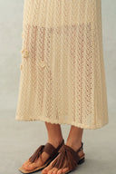 Eliana 3D Floral Open-Knit Dress in Linen Blend