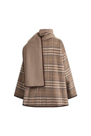 Cecilia Reversible Double Face Short Coat in Wool Cashmere Blend