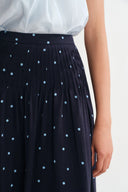 Nora Polka Dot Skirt in Linen Blend