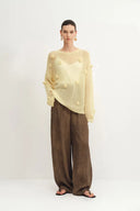 Hermione Lounge Pants in Sand-Washed Viscose