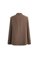 Bonnie Peak Lapel Suit Blazer in Fine Wool Blend