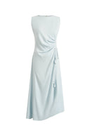 Arilyn Petal Drawstring Dress in Fold Texture