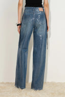 Zia Sequin Embellished Barrel Leg Jeans in Cotton Denim Matthew1