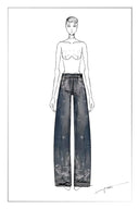 Zia Sequin Embellished Barrel Leg Jeans in Cotton Denim Matthew1